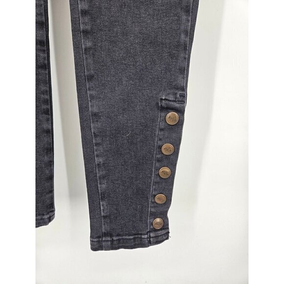 New One Teaspoon Preachers High Waist Jeans Womens 22 Black Swan Skinny - Picture 4 of 10